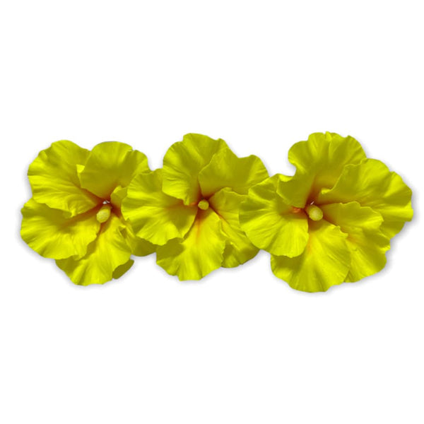 Decoratiune comestibila din zahar, Hibiscus galben, 1 bucata - Nati Shop