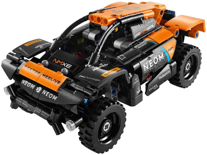 Set mașină de curse LEGO Technic NEOM Mclaren Extreme E, jucărie cu motor pentru copii, mașină cu vânt construibilă, cadou Technic pentru băieți și fete de la 7 ani 42166