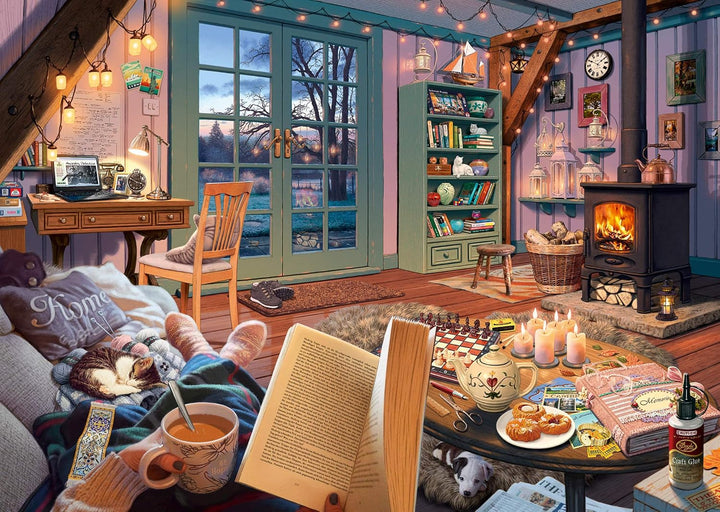 Schmidt Spiele 59655 În casa de vacanță, 1000 piese Puzzle secret