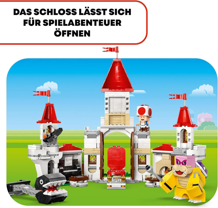 LEGO Super Mario Înfruntare cu Roy la Palatul Ciupercilor, set de aventură cu personaje Nintendo, cadou pentru fete, băieți și gameri de la 7 ani 71435