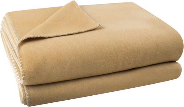 Zoeppritz Decke in Der Farbe: Beige, Aus 65% Polyester, 35% Viscose Hergestellt, GrÃ¶ÃŸe: 160X200 Cm, 103291-810-160X200, 810 Camel