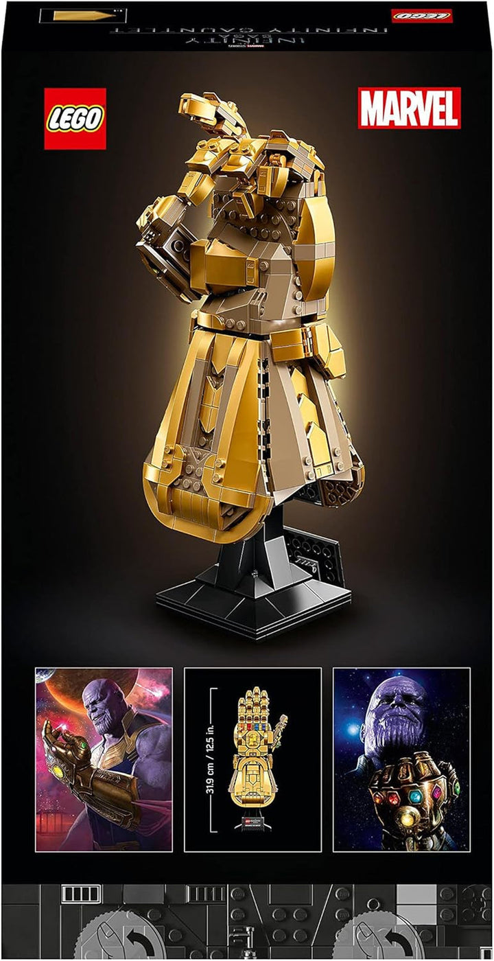 LEGO 76191 Marvel Super Heroes Infinity Glove, Set Avengers pentru adulți cu modelul mănușii lui Thanos de construit, articol pentru fani, cadou pentru bărbați, femei, ea și el