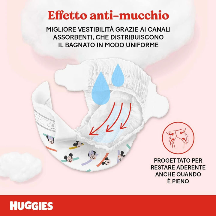 Huggies Ultra Comfort, scutece mărimea 4 (7-18 kg), design Disney, pachet de depozitare