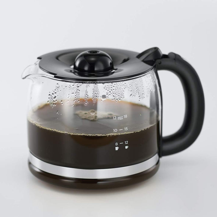 Cafetiera Russell Hobbs [cronometru digital, cap de duș pentru extracție și aromă optimă] Geo Stainless Steel Grey (Max 12 cești, ulcior de sticlă de 1,5L, placă de încălzire, 1000W) Filtru de cafea 25270-56