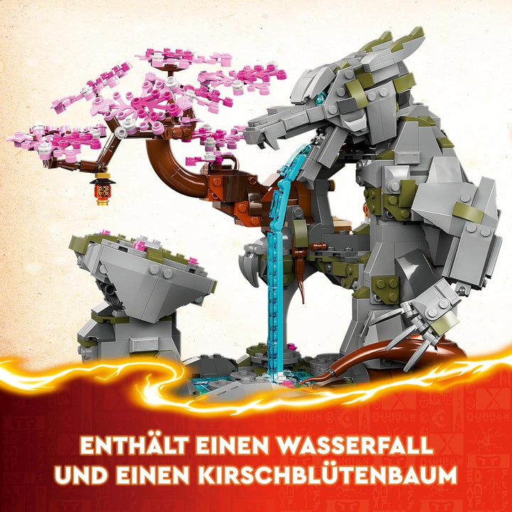 Jucărie LEGO NINJAGO Dragon Stone Temple Dragon cu 6 figuri Ninja, set mare de construit, jucat și expus, cadou de ziua de naștere pentru băieți și fete 13+ 71819