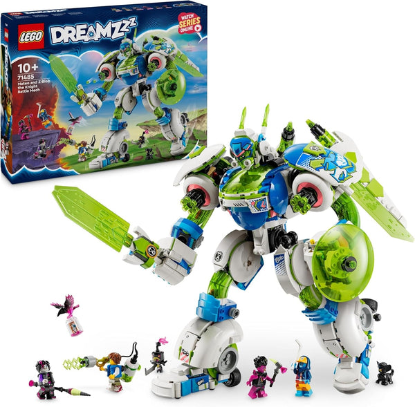 LEGO Dreamzzz 3-In-1 Mateo And Z-Blob The Knight Mech, set de joacă de reconstruit pentru băieți și fete de la 10 ani, cadou pentru copii, set fantezie, robot în 3 variante, jucărie de aventură 71485