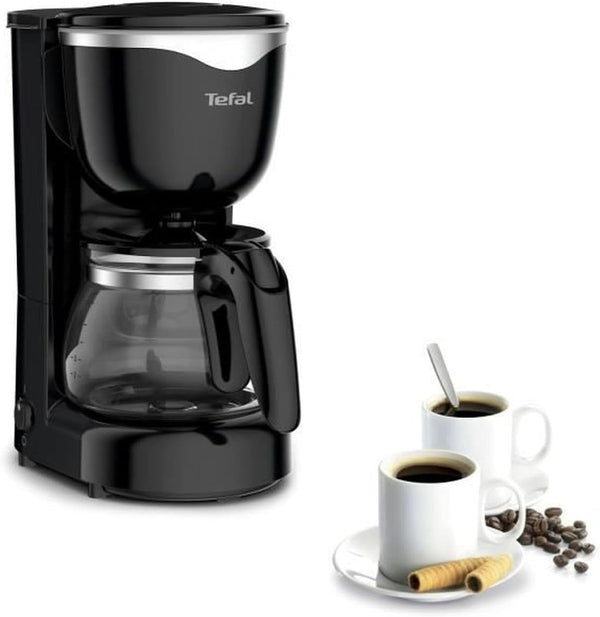 Tefal CM3408 Cafetieră mini din sticlă (600 W, 6 cești) negru/oțel inoxidabil, CM340811