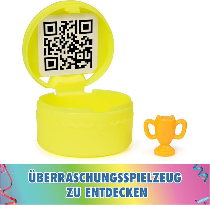 Casa de păpuși Gabby™S, set de 15 piese pentru casa de păpuși Purrfect Party cu aspect curcubeu, de peste 60 cm, cu figura Gabby, mobilier și efecte sonore, de la 3 ani
