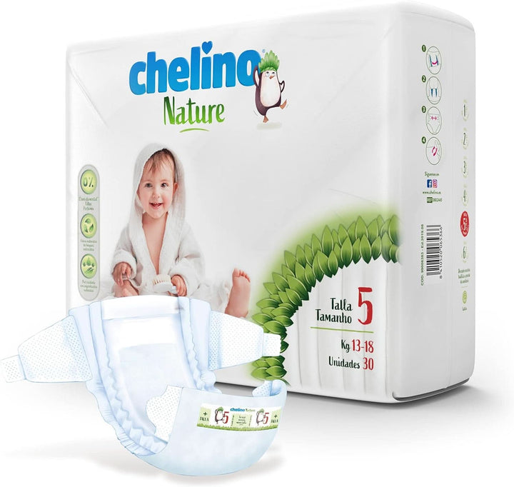 Nature Windeln Für Kinder, Größe 5 (13-18 Kg), 180 Windeln