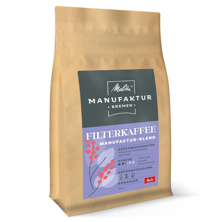 Melitta Manufaktur-Kaffee Caffè Crema Spezialitäten-Kaffee, 500G, Kaffee-Bohnen, Ungemahlen, Single-Origin-Farm-Kaffee Aus Costa Rica, Geröstet in Deutschland, Stärke 3