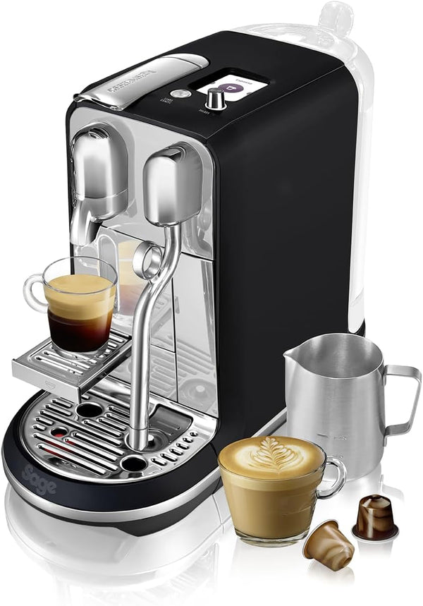 Nespresso SNE800 Creatista plus aparat de capsule de cafea de la Sage, negru mat