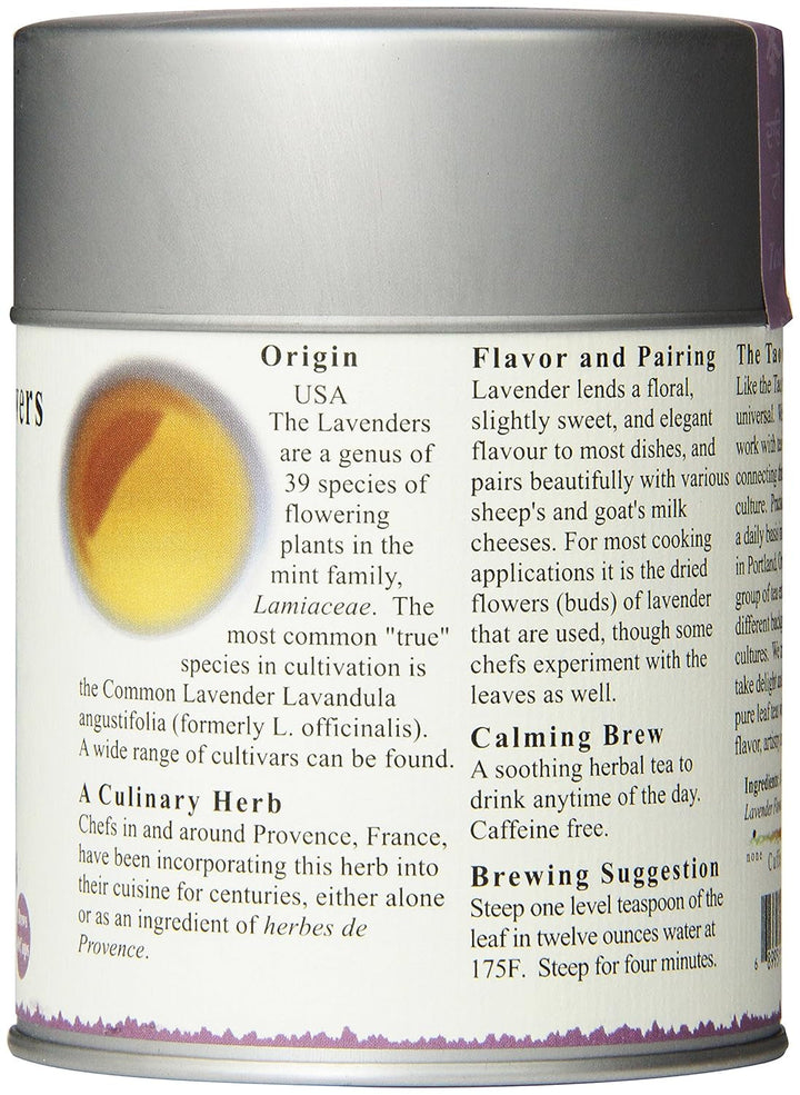 , Lavender Herbal Tea, Loose Leaf, 2.0 Ounce Tin (Packaging May Vary) Tea USA Naty Shop