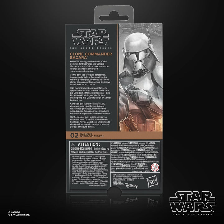 Star Wars seria neagră Clone Commander Bacara, Star Wars: Ahsoka Premium figurină de colecție (15 cm)