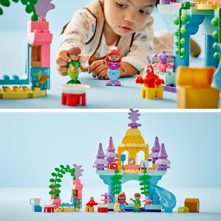 LEGO DUPLO | Disney Ariel's Magical Underwater Palace, jucărie educativă pentru Ariel sirena, castel subacvatic pentru copii cu vârsta de peste 2 ani 10435