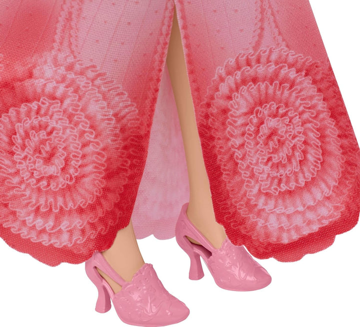 Mattel Singing Glinda Fashion Doll din Wicked și accesorii, mobilă și cu aspect inspirat din film și ținută detașabilă, cântă "Hotly Loved", JLG49, roz