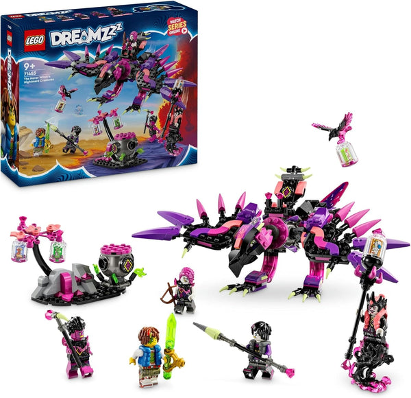 LEGO Dreamzzz 3-In-1 The Nightmare Creatures Of The Never Witch, jucărie magică pentru copii, cazan construibil, lup sau corb, set de fantezie pentru fete și băieți de la 9 ani 71483