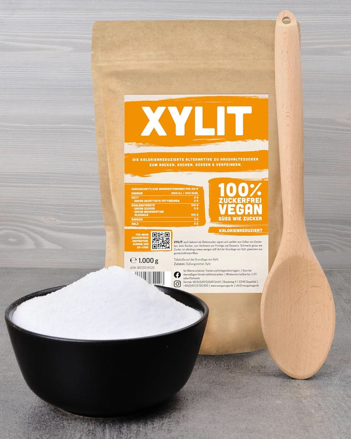 Xilitol premium cu putere de îndulcire 1:1 în comparație cu zahărul, 1kg