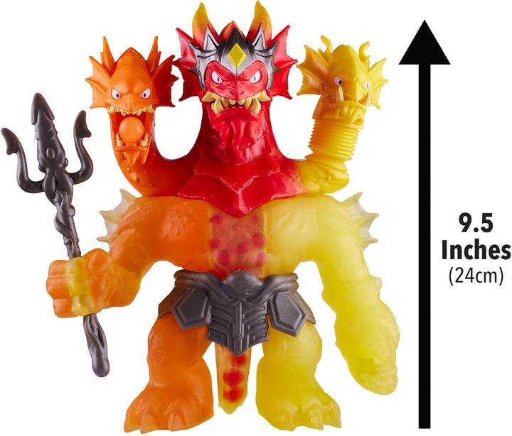 Heroes of Goo Jit Zu BANDAI CO42948 Figura de acțiune, cel mai puternic erou, regele Hydra are cu forțele sale de lavă furie în 25 cm, multicolor