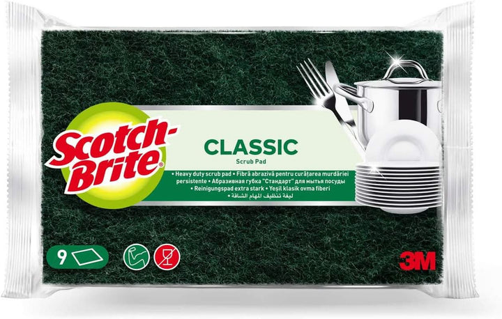 Scotch-Brite Classic Pot Cleaner, 16 bureți per pachet, burete pentru bucătărie - curăță puternic și eficient