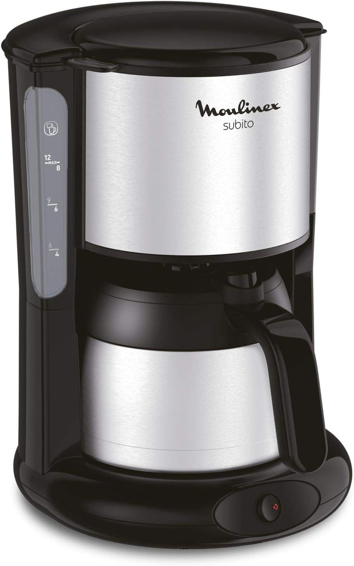 Moulinex FT360811 Cafetieră termică Subito oțel inoxidabil, negru