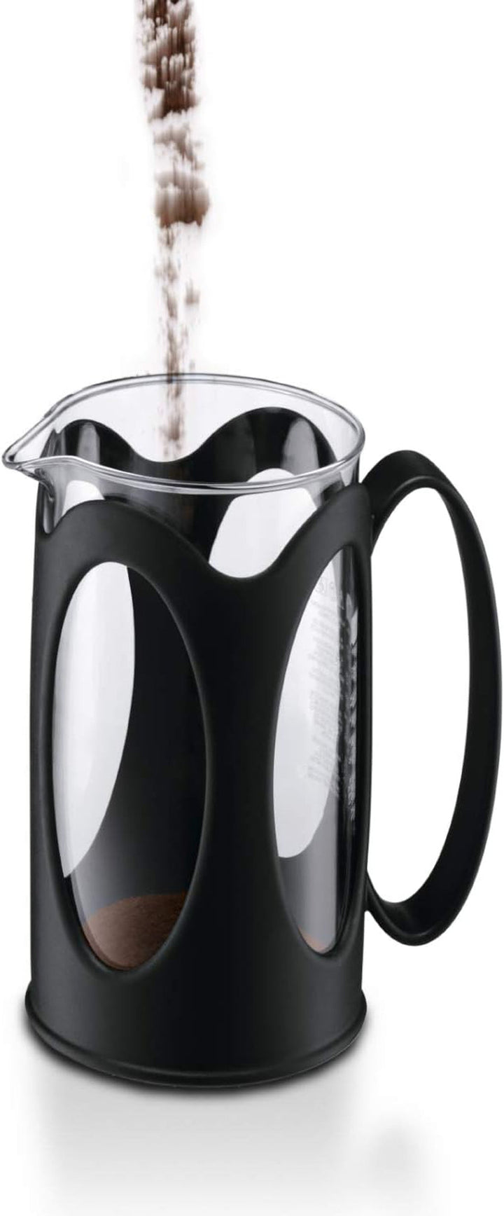 Bodum 10682-01 Cafetieră Kenya (sistem de presare franțuzească, filtru permanent din oțel inoxidabil, 0,35 litri) Negru