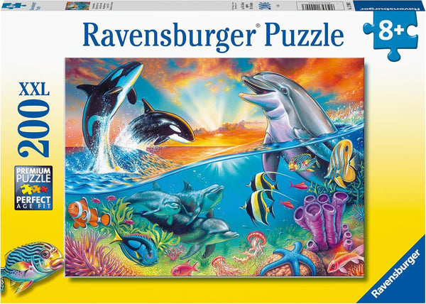 Ravensburger puzzle pentru copii - 12900 Ocean dwellers - Puzzle subacvatic pentru copii cu vârsta de peste 8 ani, cu 200 de piese în format XXL