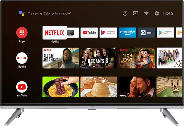 JVC QLED TV 40 Zoll Fernseher Full HD Android Smart TV (HDR, Triple-Tuner, Bluetooth) LT-40VQF545A
