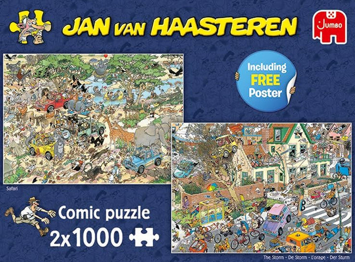 The Storm + The Safari, puzzle jigsaw 1000 piese adulți X 2
