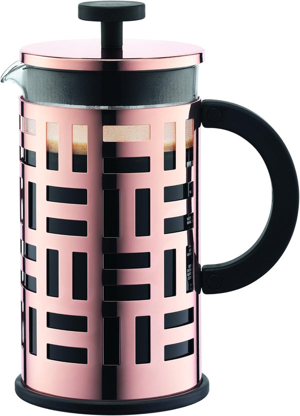 Bodum EILEEN Cafetieră (sistem French Press, filtru permanent din oțel inoxidabil, 1,0 litri) cupru, cupru