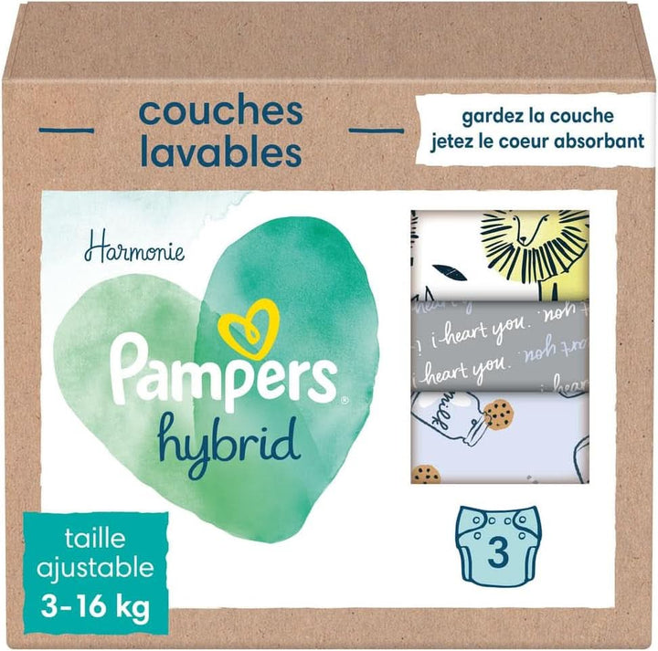 Pampers - Harmony Hybrid Waschbare Windeln Für Babys, 3Er-Pack Waschbare Windeln - 1 Stück