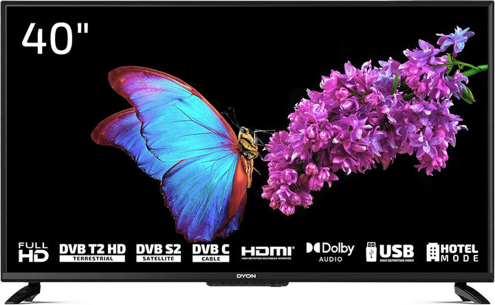 DYON Smart 43 VX 108 Cm (43 Zoll) Fernseher (Full-Hd Smart TV, HD Triple Tuner (DVB-C/-S2/-T2), App Store, Prime Video, Netflix, Youtube, DAZN, Disney+) [Mod. 2022], Schwarz
