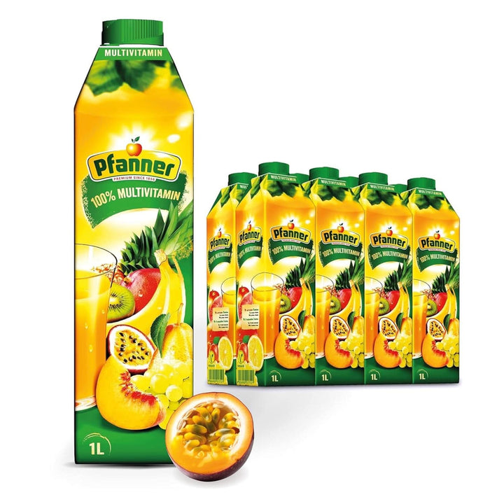 Pfanner Nectar de fructe cu căpșuni (8 X 1 litru) - 30 % conținut de fructe - băutură de căpșuni