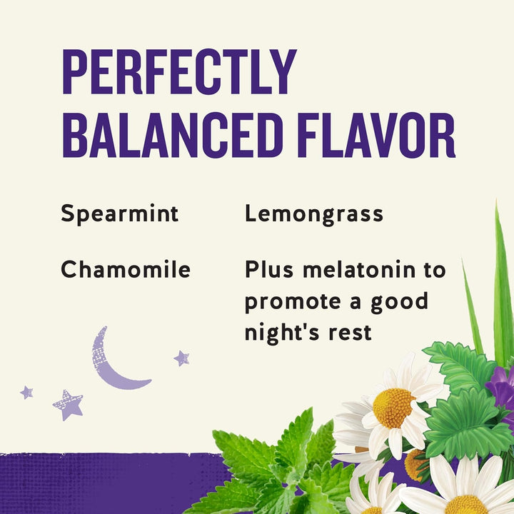 Sleepytime Wellness Tea plus Melatonin, Caffeine Free, 18 Tea Bags Box Tea USA Naty Shop