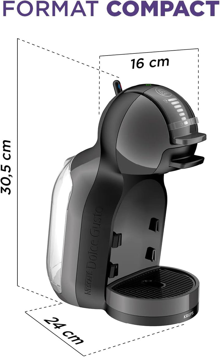NESCAFÉ DOLCE GUSTO Krups Mini Me KP1238 Cafetieră pentru espresso și alte băuturi cu capsule, automată, negru/antracit