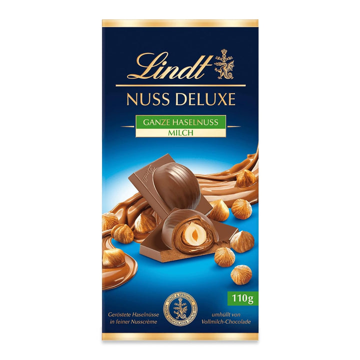 Lindt Schokolade NUSS DELUXE Kugeln Dunkle Haselnuss | 98G Beutel | Geröstete Haselnüsse in Feiner Nusscrème Umhüllt Von Dunkler, Feinschmelzender Schokolade | Pralinengeschenk | Schokoladengeschenk