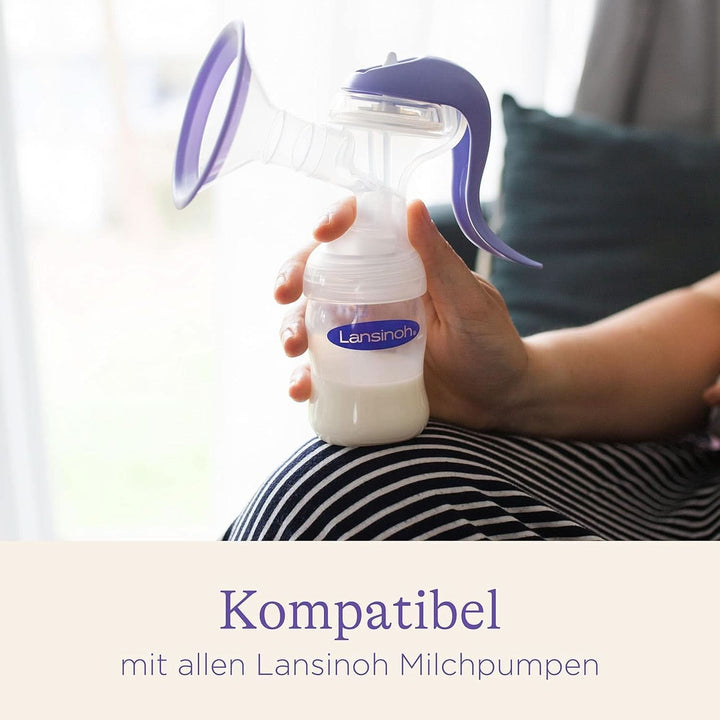 Lansinoh Muttermilchflaschen, 4 Stück - Zur Sicheren Aufbewahrung Von Muttermilch Und Brei - 160 Ml