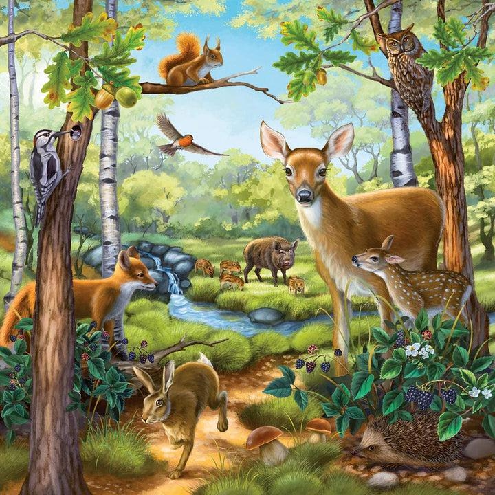 Ravensburger Puzzle jigsaw pentru copii - 09265 Forest/Zoo/Pets - puzzle jigsaw pentru copii de peste 5 ani, cu 3X49 piese