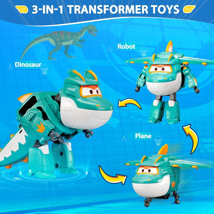 Super Wings EU770447 - Transforming Tino & Pet, figură de joacă transformabilă cu înălțimea de aprox. 14,5 cm și animal de companie cu înălțimea de aprox. 4,3 cm, pentru copii cu vârsta de peste 3 ani