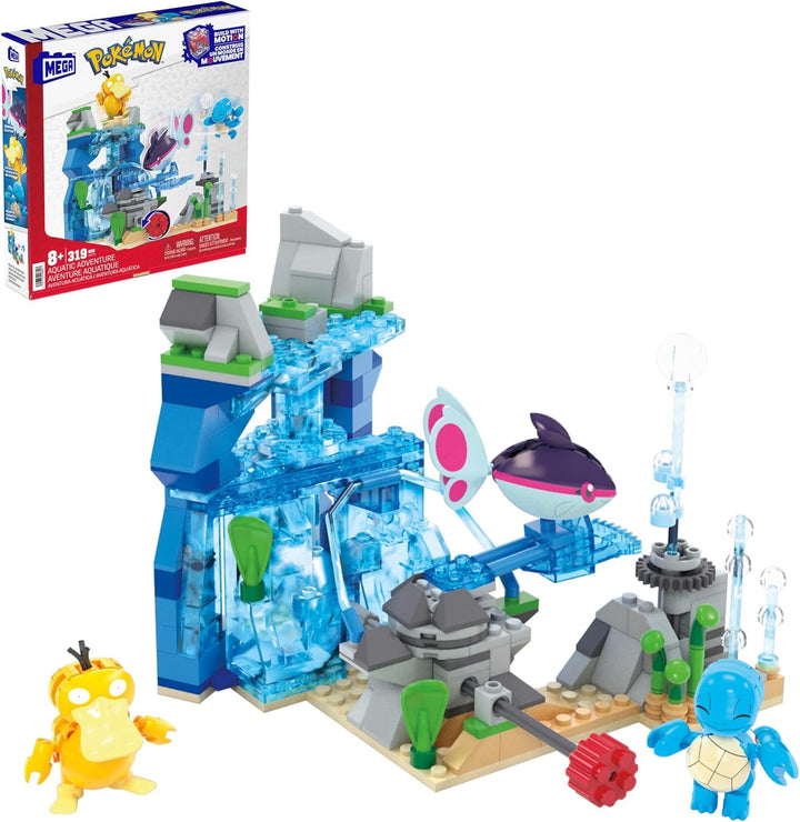 MEGA Pokémon Action Figure Building Toy, Arena de antrenament cu 1101 piese, joc de lupte și 5 figuri mobile pentru copii, HWR82