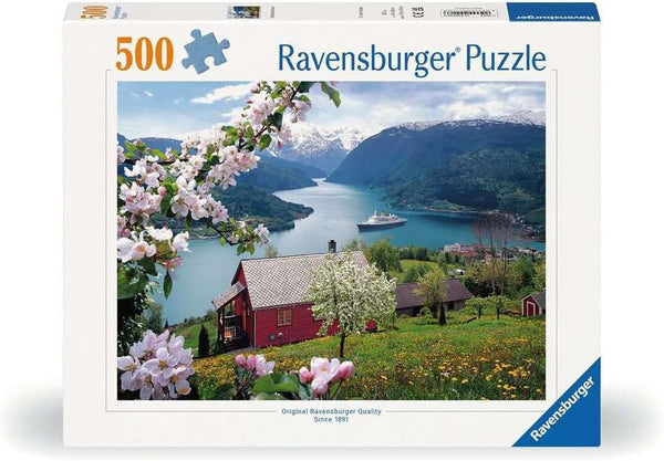 Ravensburger Puzzle 12000208 - Scandinavian Idyll - puzzle jigsaw de 500 de piese pentru adulți și copii de peste 10 ani, puzzle peisaj cu motive norvegiene
