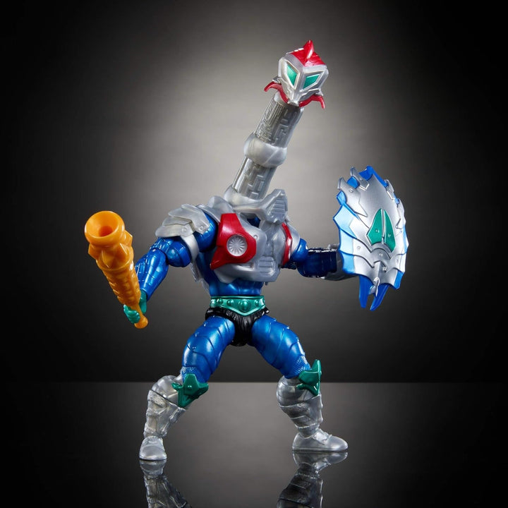 Masters of the Universe Origins Turtles of Grayskull Mekaneck Reptile Wars Movable Action Figure, Teenage Mutant Ninja And MOTU Crossover Hero Toy, JBN00, [Multicolor]