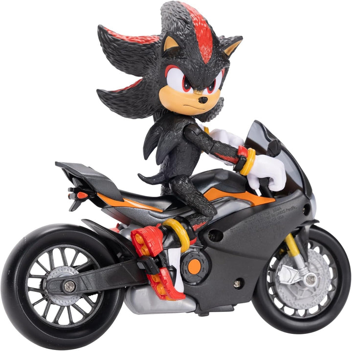 Sonic 3 The Movie Shadow Figure, 15 Cm, Movable, Inclusiv Shadow Mobile de la Jakks Pacific, Acoustic, Negru