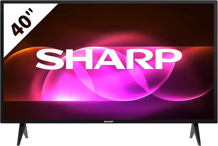 SHARP 40FA6E Full HD LED Fernseher 101 Cm (40 Zoll), 3X HDMI, 2X USB, VB-T/T2/C/S/S2 (MPEG4 + HEVC/H.265, Schwarz
