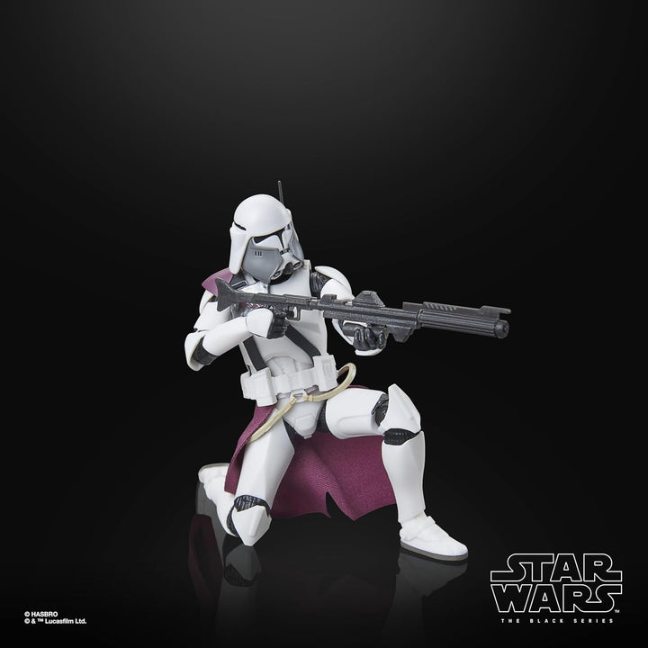 Star Wars seria neagră Clone Commander Bacara, Star Wars: Ahsoka Premium figurină de colecție (15 cm)