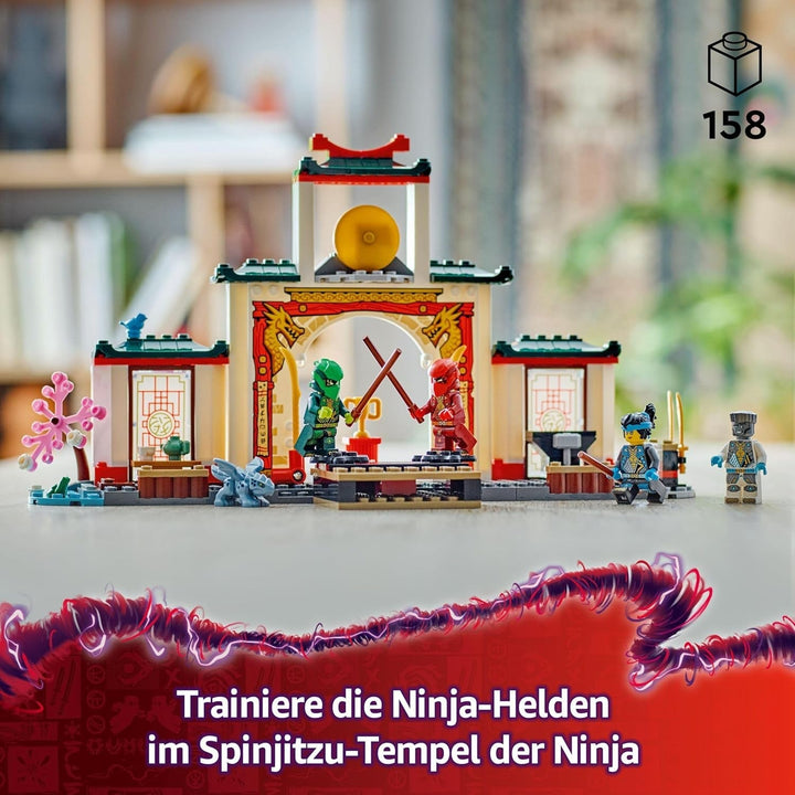 LEGO NINJAGO Spinjitzu Templul Ninja - Playset cu 4 minifigurine și 1 figurină dragon - Set de construcție - Cadou de Crăciun sau aniversare pentru băieți și fete de la 4 ani 71831