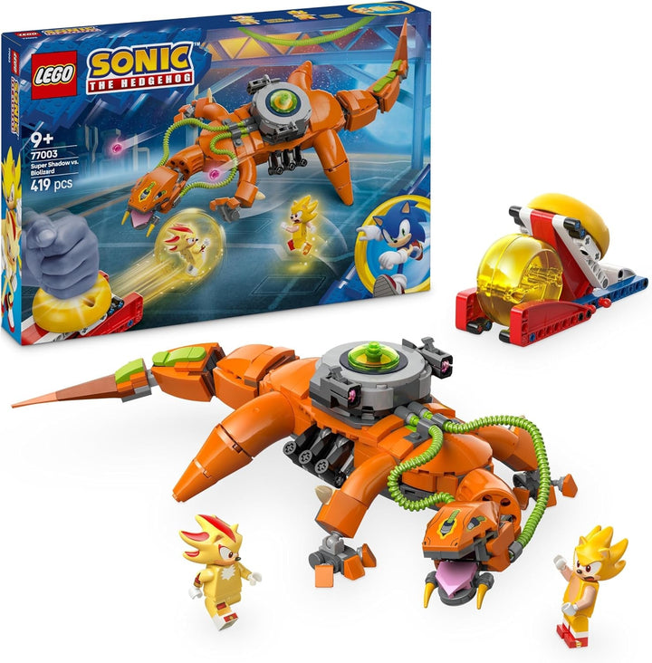LEGO Sonic the Hedgehog Super Shadow Vs. Biolizard, jucărie gamer, cadou pentru băieți și fete, set de joacă de colecționat pentru copii și fani ai jocurilor video, cu figuri ale personajelor 77003