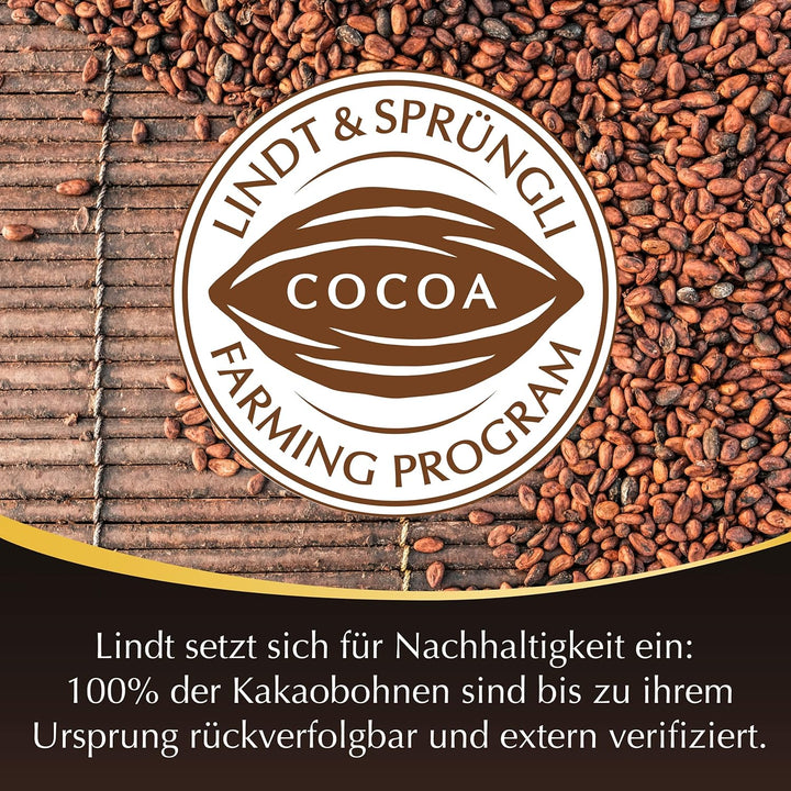 Lindt Schokolade LINDOR Kugeln 70 % Kakao Edelbitter-Schokolade | 322 G in Kissenpackung | Ca. 25 LINDOR Kugeln | Pralinen-Geschenk Oder Schokoladengeschenk