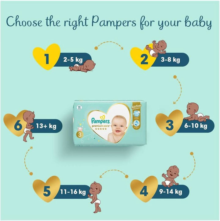 Pampers Premium Care scutece, mărimea 5 , 11 - 18 kg , 44 buc