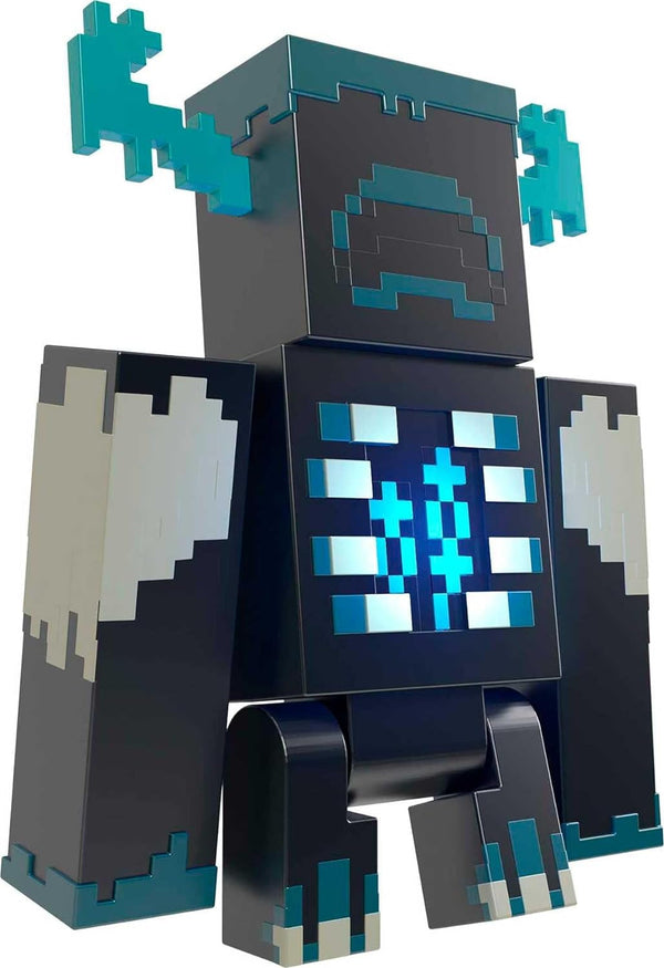 MINECRAFT Warden Figure - figurină de acțiune cu lumini, zgomote și mod de atac, pentru jucătorii și fanii jocurilor video aventuroși de la 6 ani, HHK89, negru - Guardiano