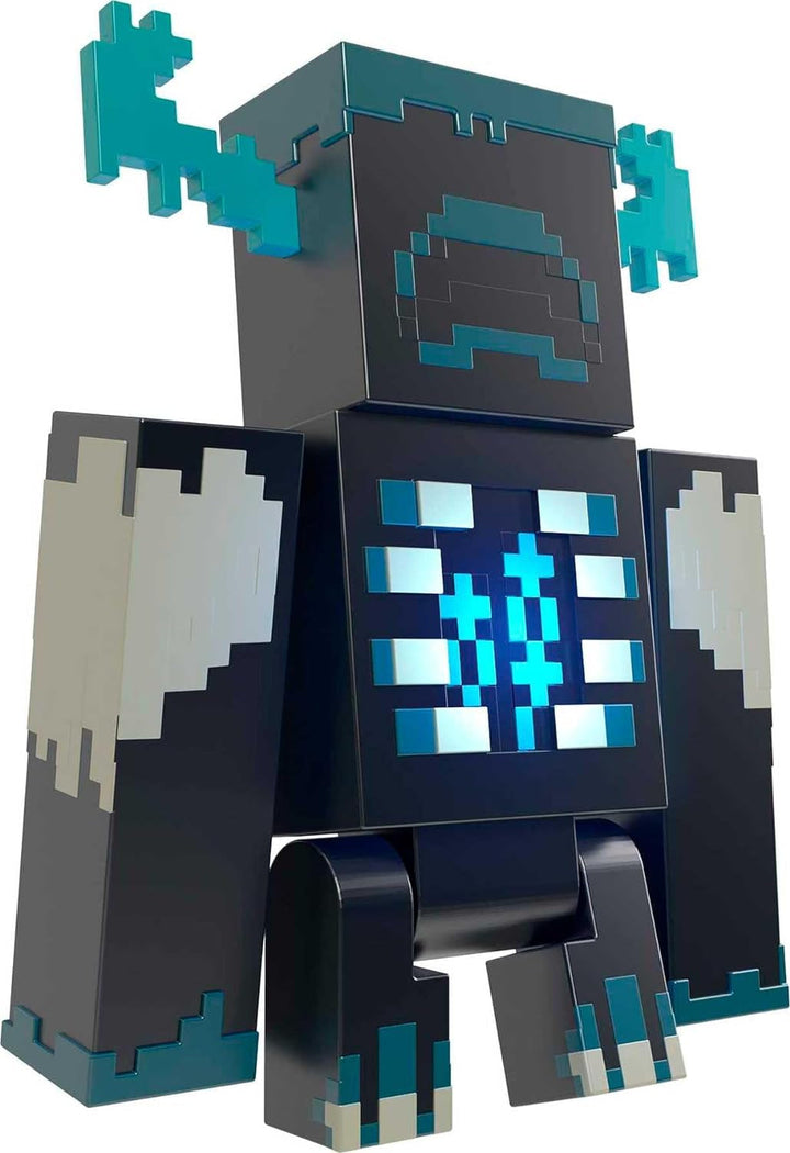 MINECRAFT Warden Figure - figurină de acțiune cu lumini, zgomote și mod de atac, pentru jucătorii și fanii jocurilor video aventuroși de la 6 ani, HHK89, negru - Guardiano